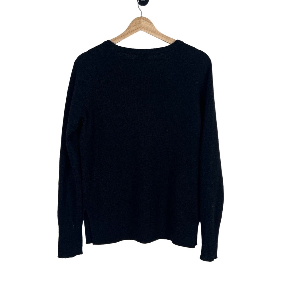 Halogen Sweater Womens‎ Size Medium Black Crewneck Cashmere Minimalist Luxe - Picture 5 of 6